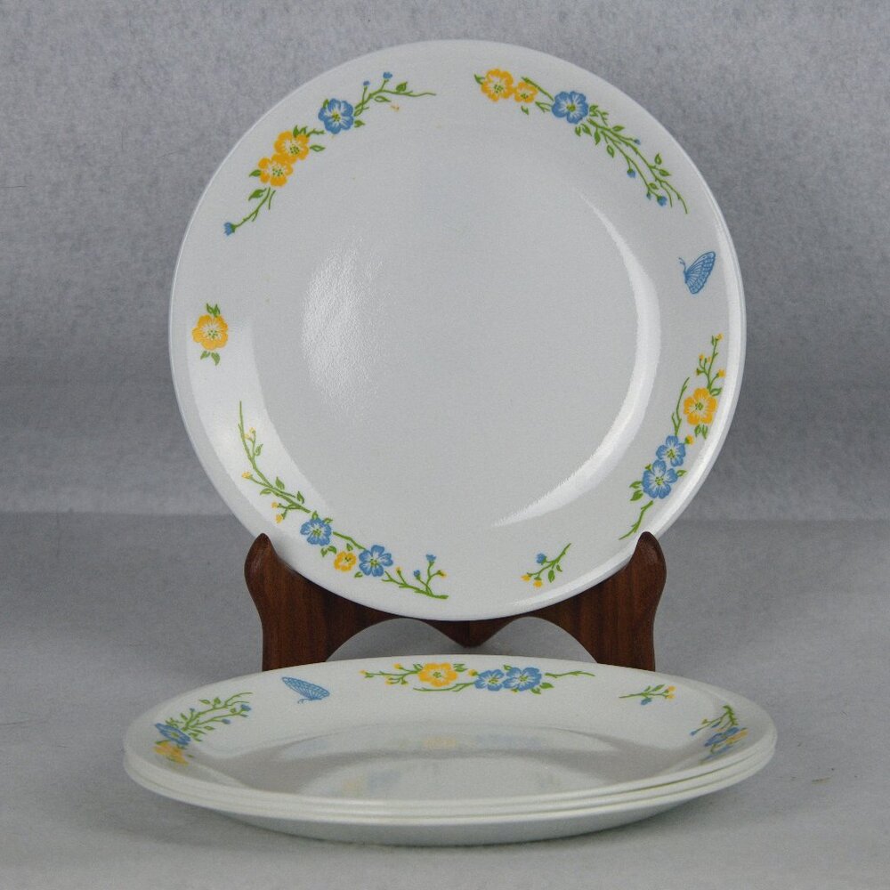 Corelle by Corning Vitrelle Flirtation Salad/Lunch Plate USA 8.5" Set of 4